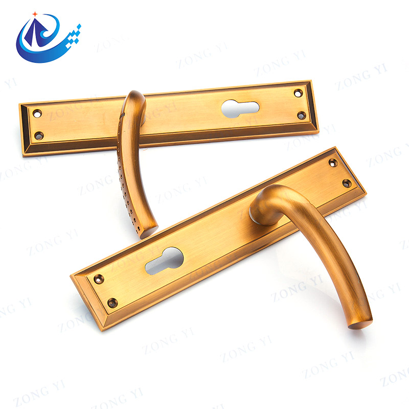 Euro Retro Aluminium lan Zinc Alloy Backplate Lever Door Lock