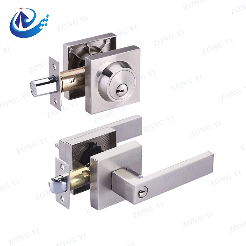 Lever Stainless Steel lan Kunci Pintu Combo Deadbolt