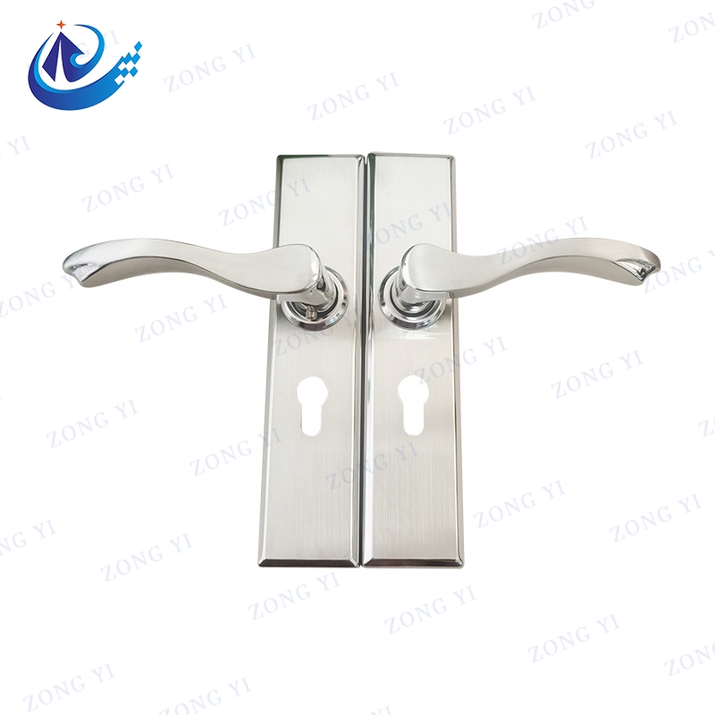 Stainless Steel Solid Lever Kunci Pintu Kanthi Plate