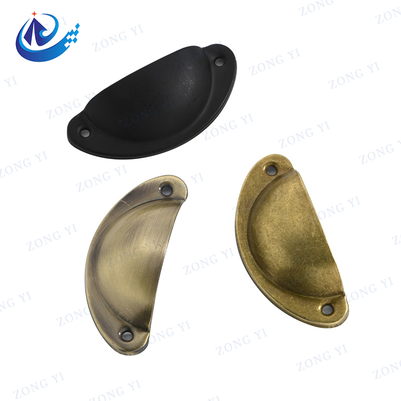 Seng Alloy Shell Shaped Kabinet Laci Cup Tarik